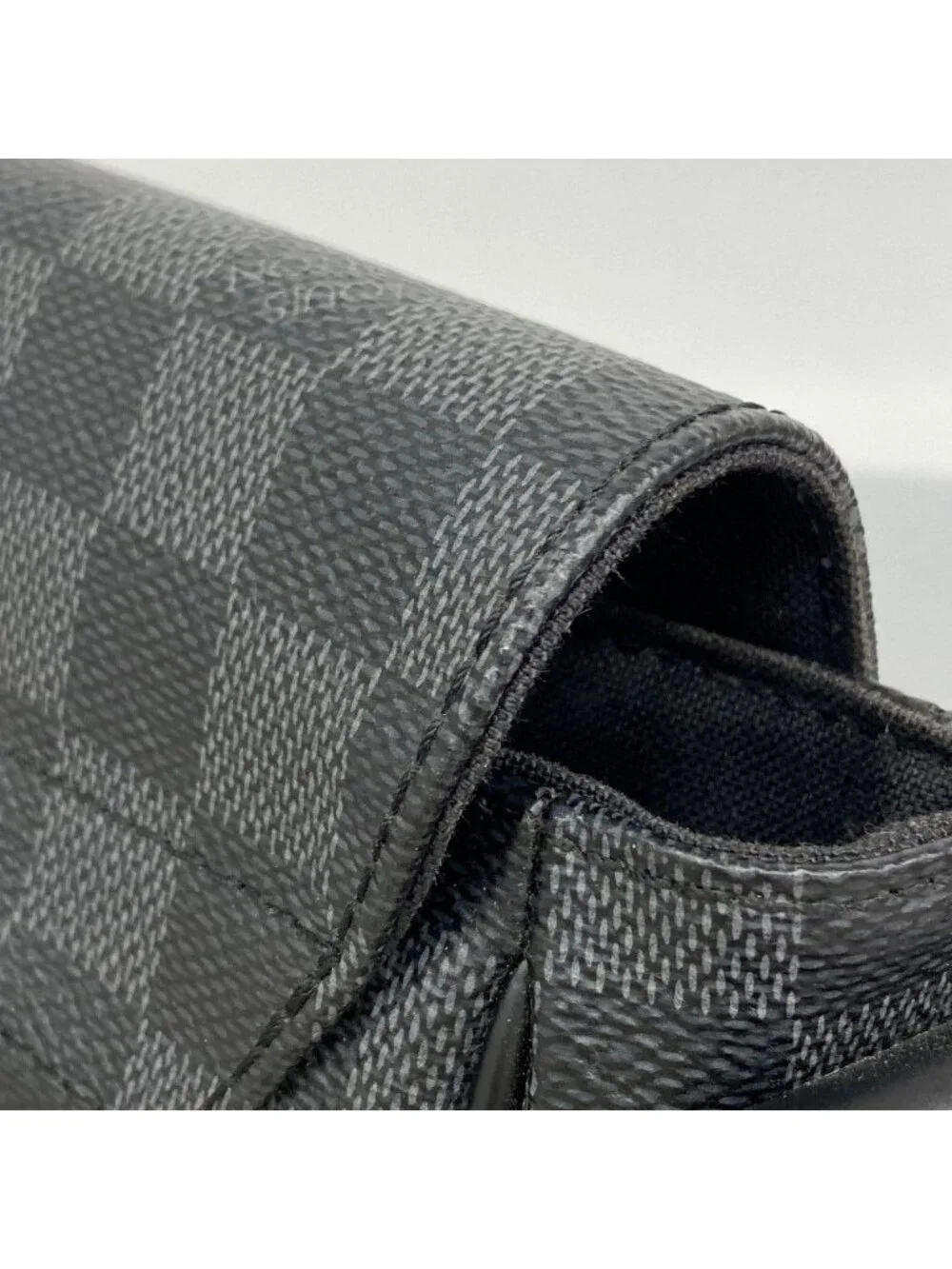 Louis Vuitton Shoulder Bag Damier Graphite District PM Black Gray